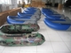 Blue Mini Pontoon Inflatable Fishing Dinghy , 1.5m Float Inflatable Belly Boat supplier